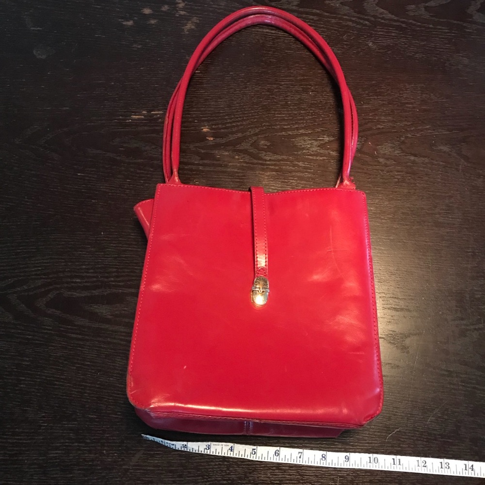 *VINTAGE!* Valentina Red Leather Purse - Picture 8 of 8